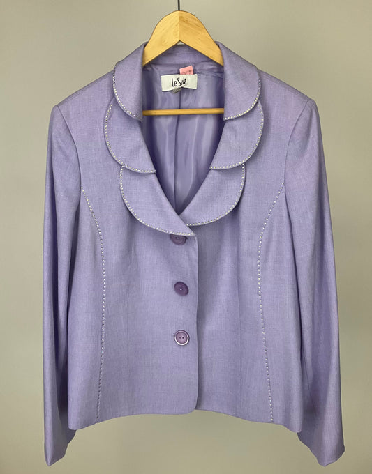 LE SUIT LAVENDER BLAZER SZ 16