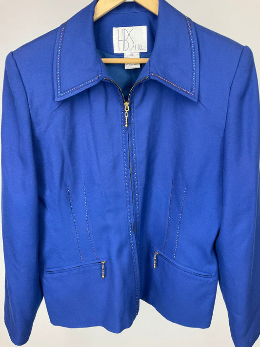 HBS LTD BLUE BLAZER SZ12