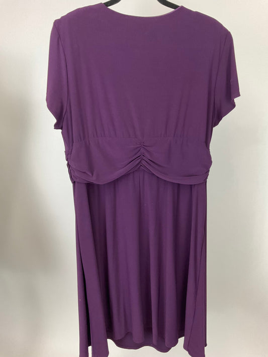 R & M RICHARDS WINE DRESS SZ 18W