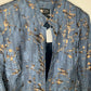 TONI MORGAN BLUE COPPER BLAZER SZ L