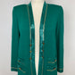 ST JOHN EVENING GREEN BLAZER SZ 2