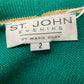 ST JOHN EVENING GREEN BLAZER SZ 2