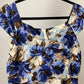 BANANA REPUBLIC BLUE/WHITE/BROWN DRESS SZ 14