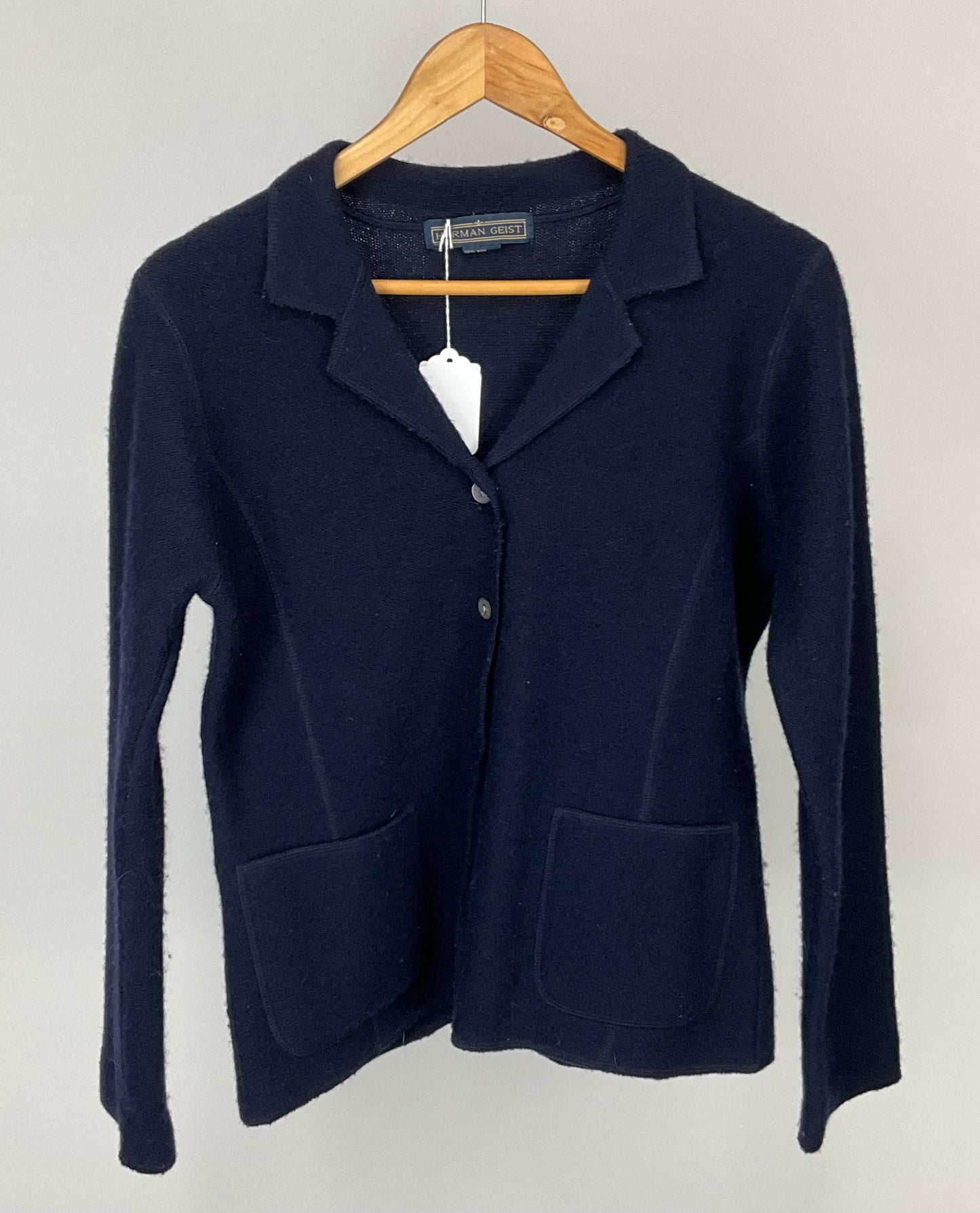 HERMIT GEIST BLUE KNIT BLAZER SZ S
