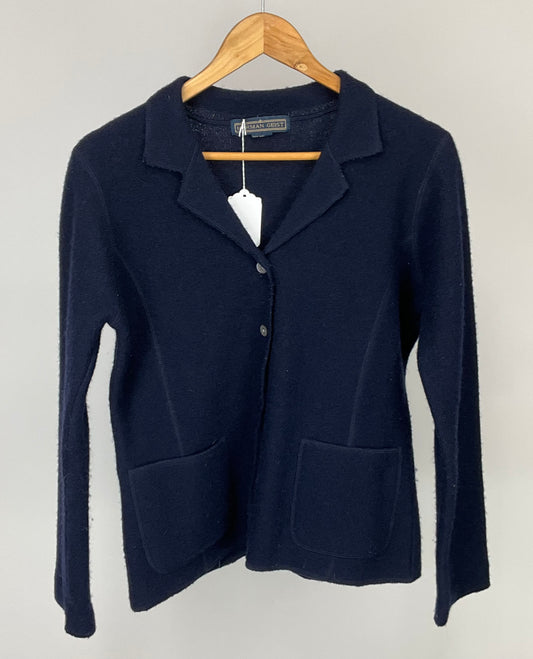 HERMIT GEIST BLUE KNIT BLAZER SZ S