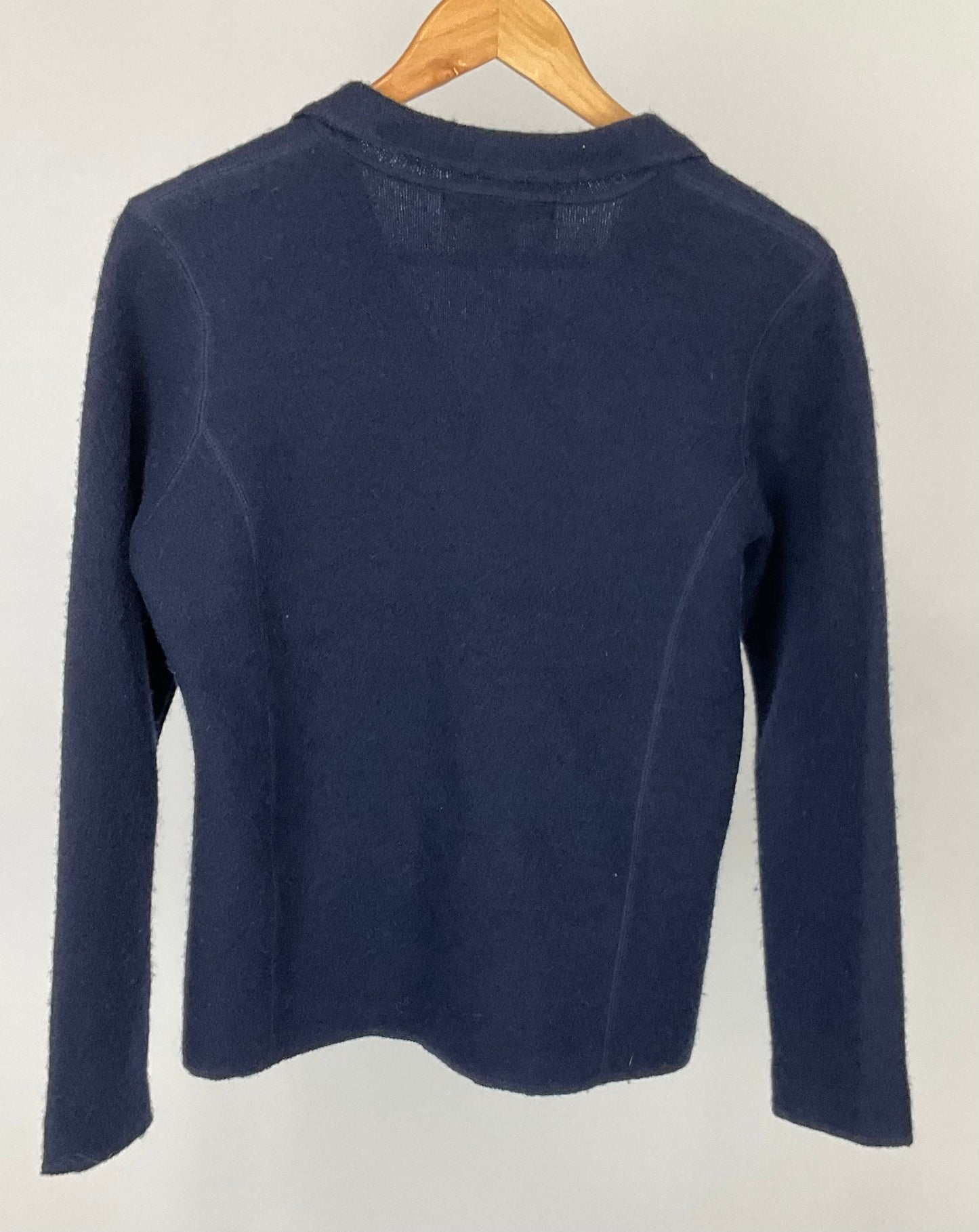 HERMIT GEIST BLUE KNIT BLAZER SZ S