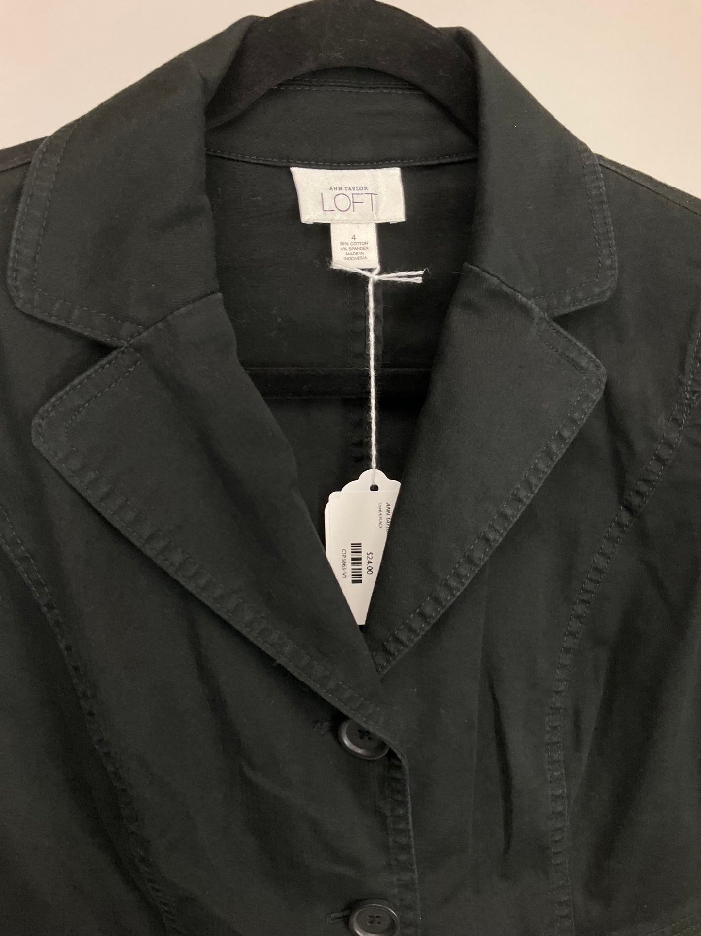 ANN TAYLOR LOFT BLACK BLAZER SZ 4