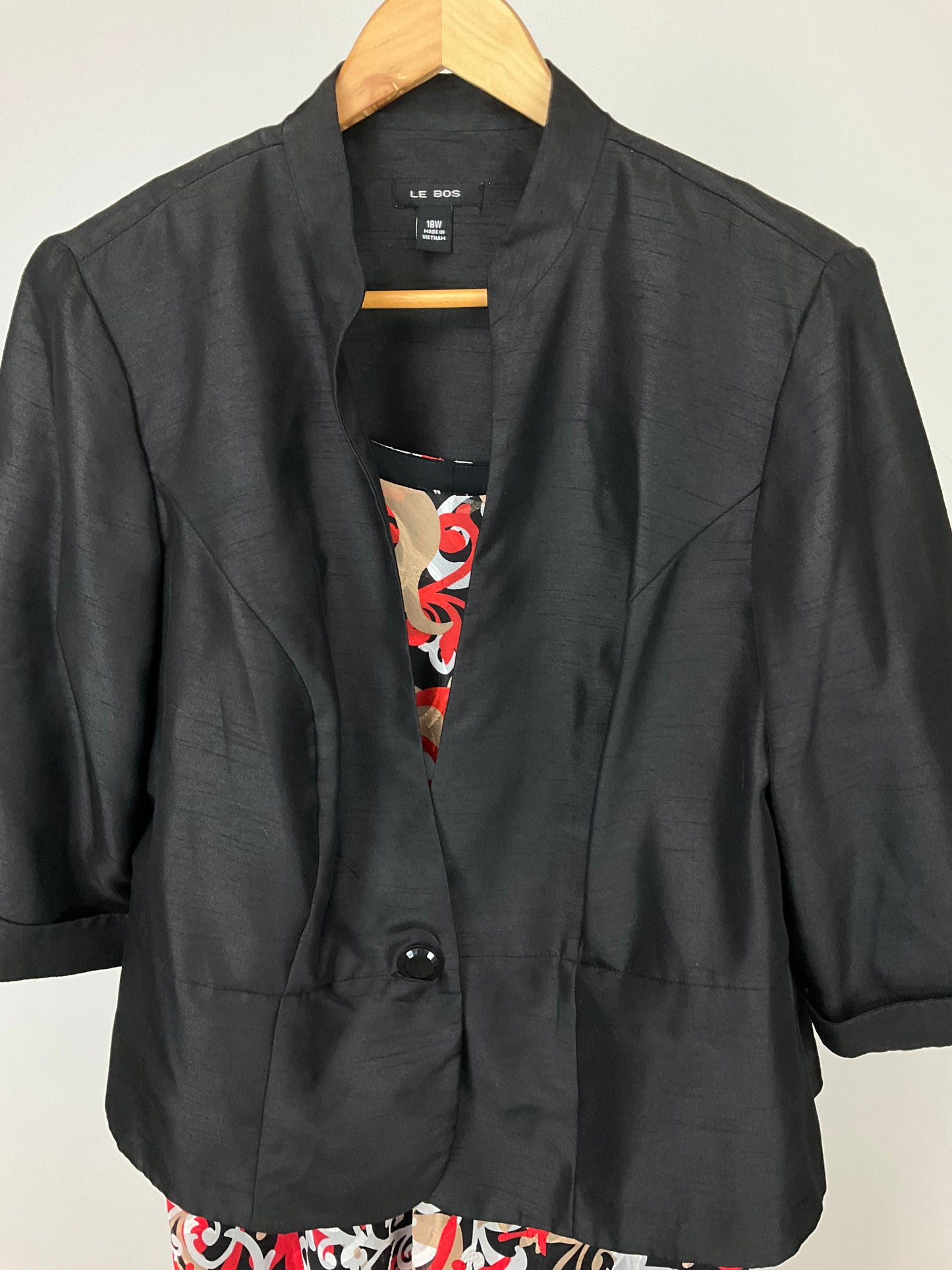 LE BOS BLACK/ORANGE DRESS SUIT SZ 18W