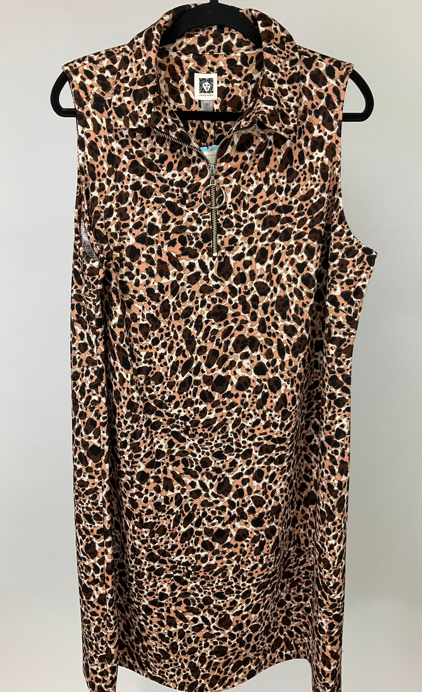 ANNE KLEIN BROWN SPOTTED DRESS SZ 20W
