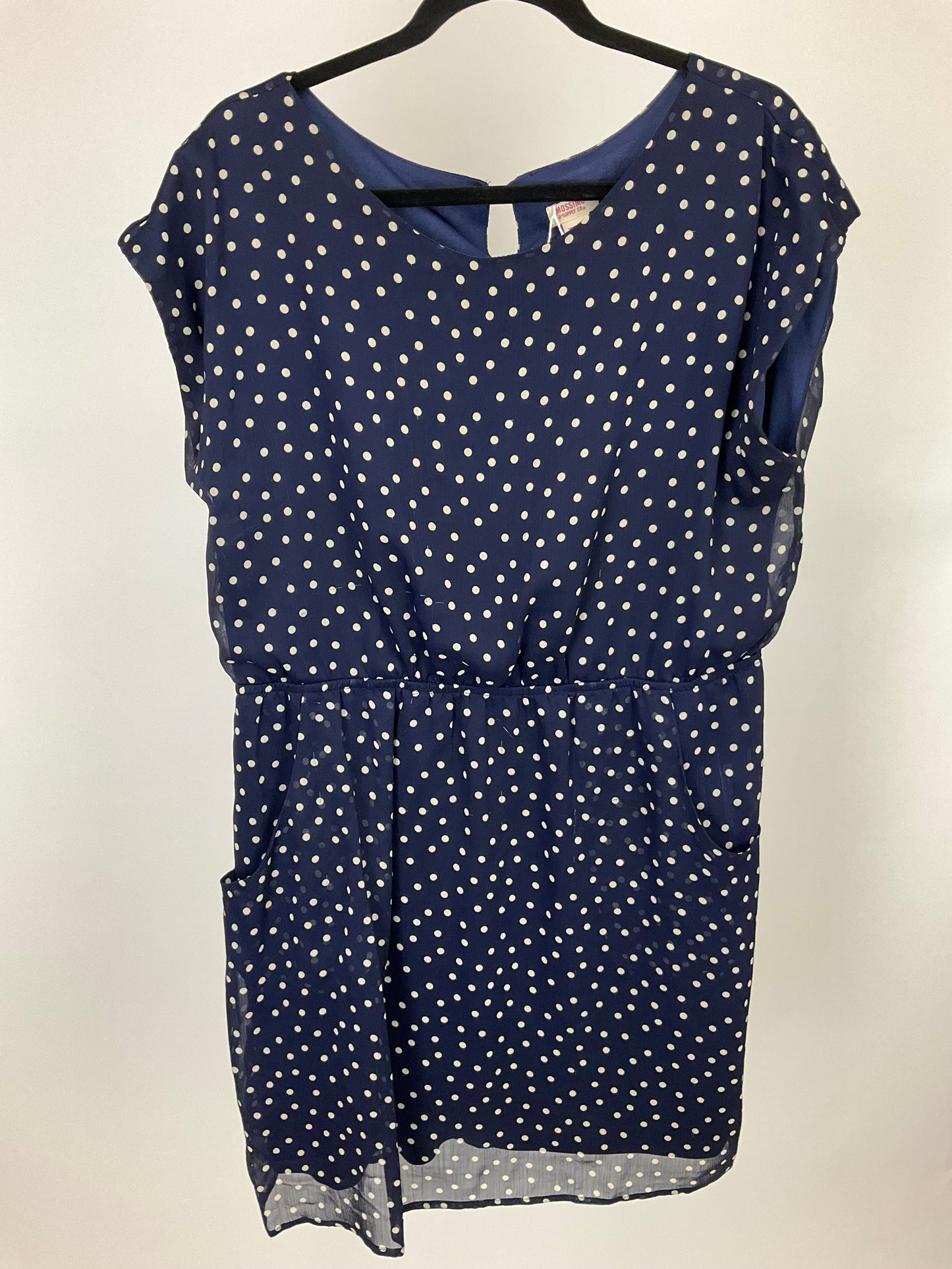 MOSSIMO BLUE/WHITE POLKA DOT DRESS SZ XXL