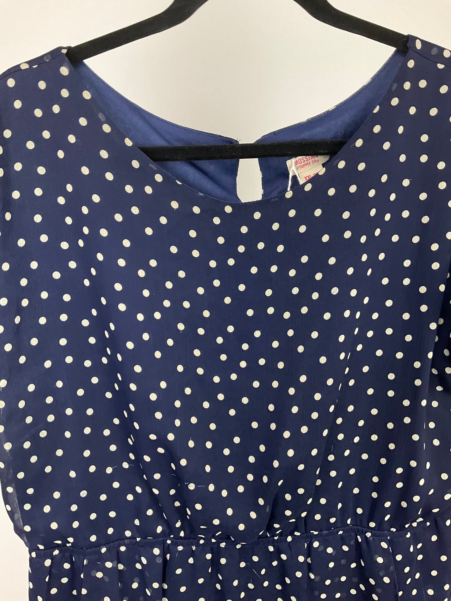 MOSSIMO BLUE/WHITE POLKA DOT DRESS SZ XXL