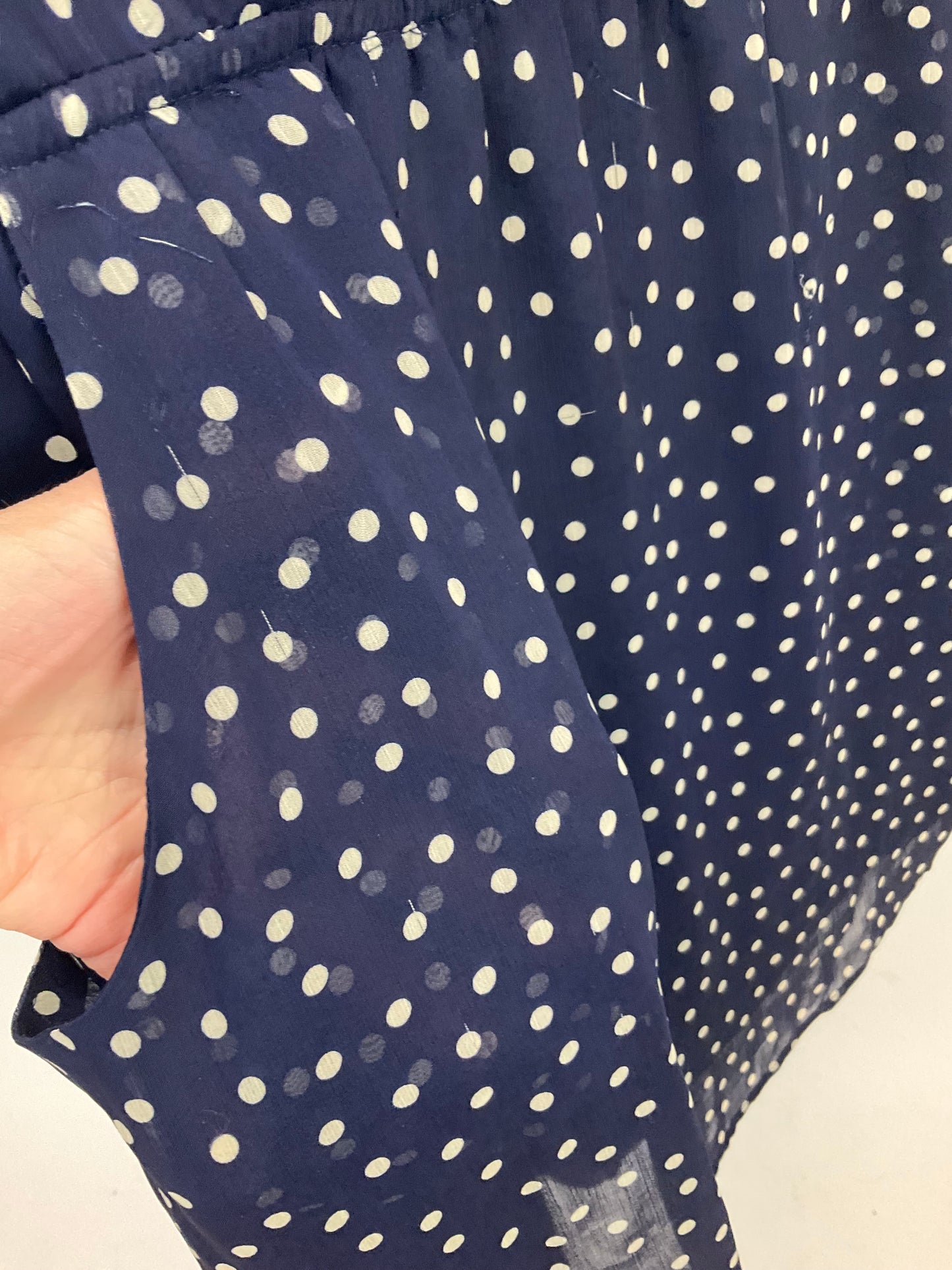MOSSIMO BLUE/WHITE POLKA DOT DRESS SZ XXL