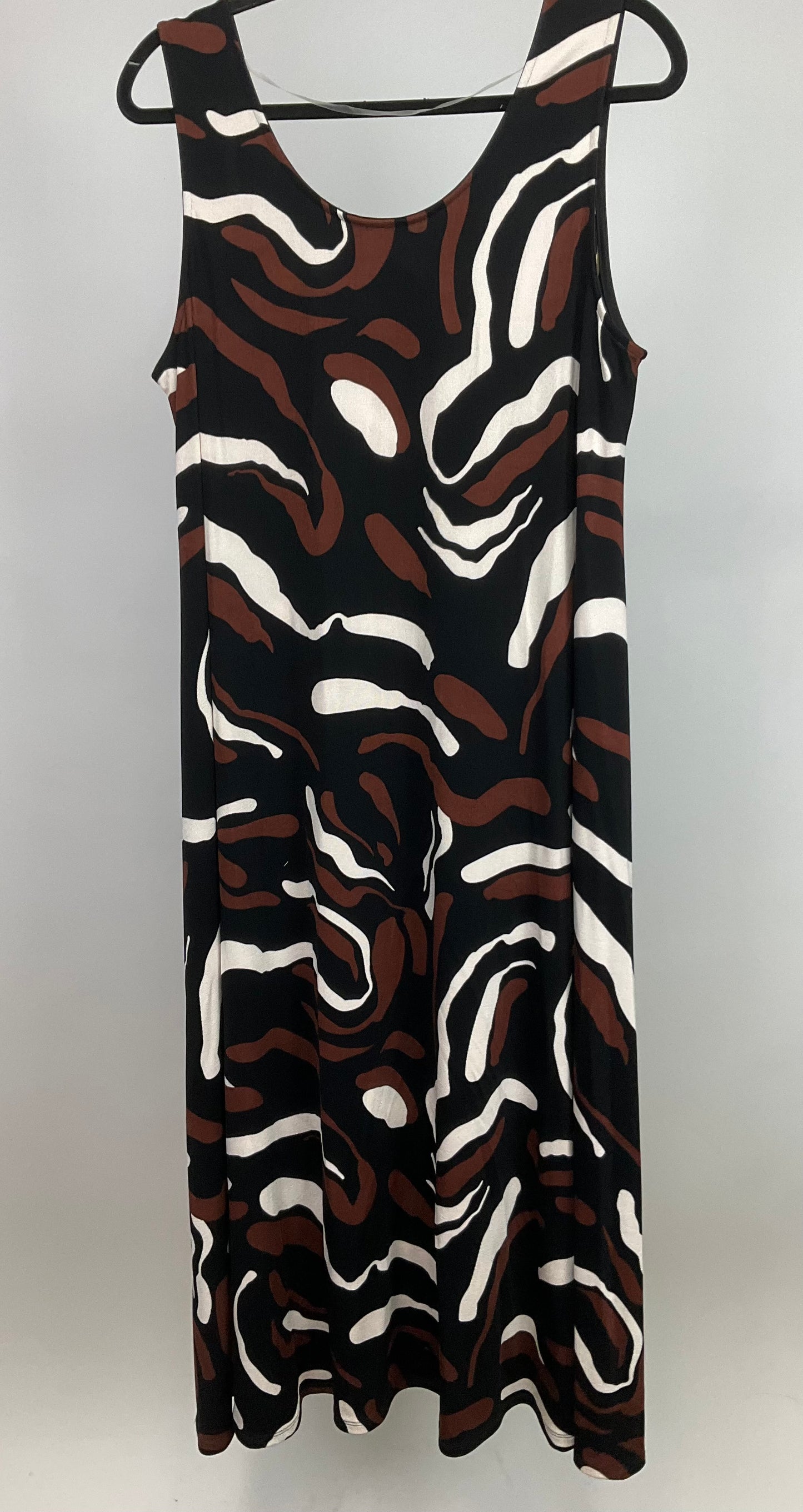 CHICO'S BLACK/BROWN DRESS SZ 16/18