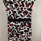JESSICA HOWARD RED/BLACK/WHITE DRESS SZ 14