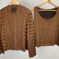 ST JOHN COPPER CARDIGAN SET SZ XL