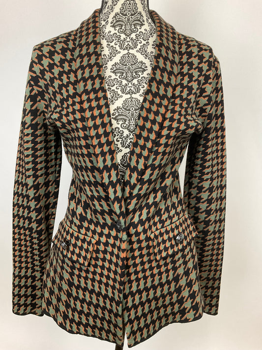 BELLDINI BLACK/GREEN/ORANGE BLAZER SZ S