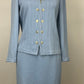 ST JOHN COLLECTION BLUE SKIRT SUIT SZ 4/6