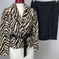 CALVIN KLEIN BLACK/TAN SKIRT SUIT SZ 4