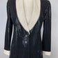 ST JOHN COUTURE BLACK/WHITE BLAZER SZ 2