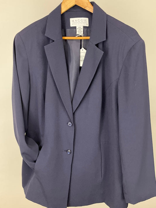 MAGGIE MCNAUGHTON BLUE/GRAY BLAZER SZ 18
