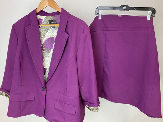 T. MILANO PURPLE SKIRT SUIT SZ 22W