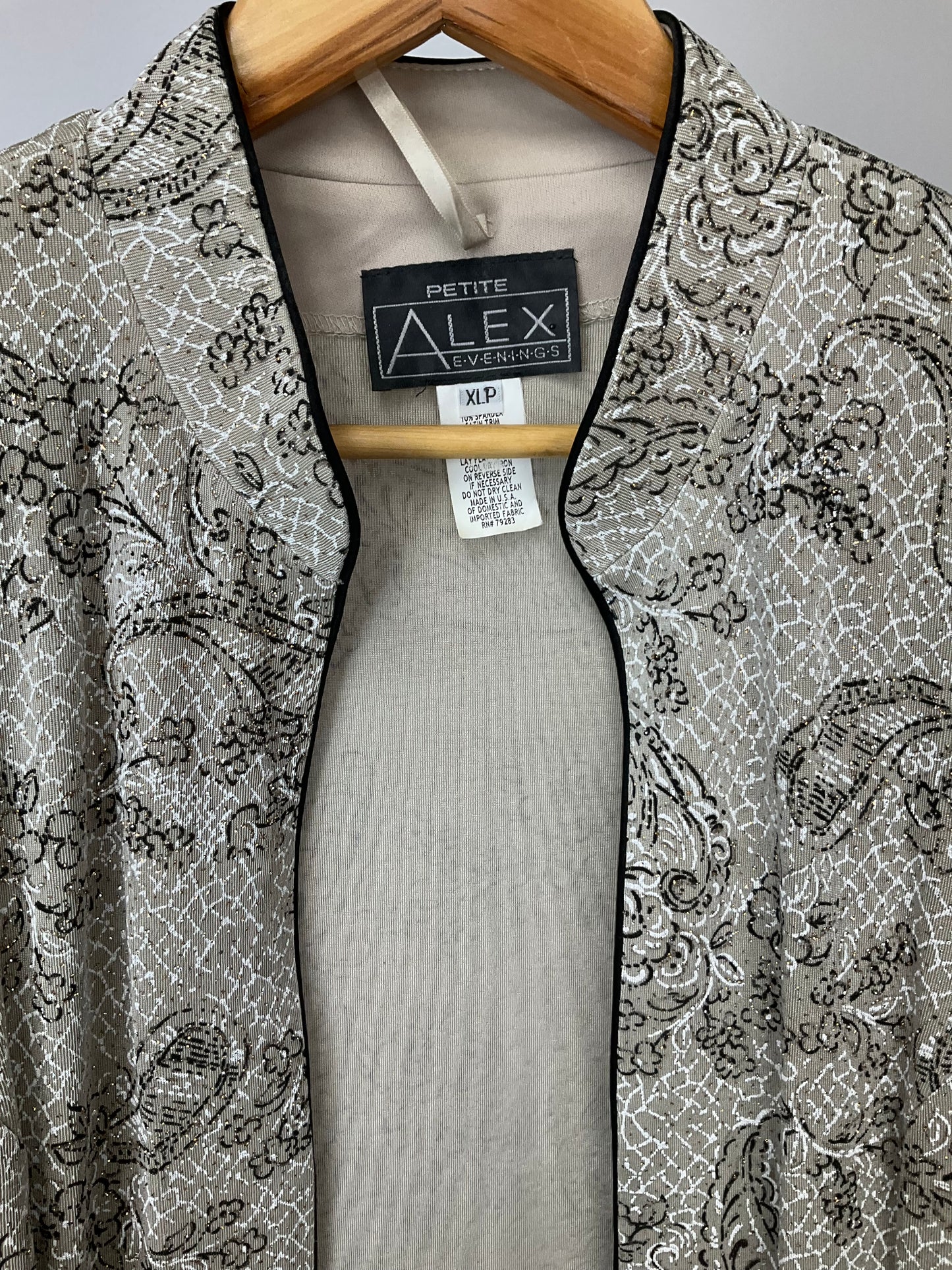 ALEX EVENING TAN/BROWN JACKET SET SZ XLP