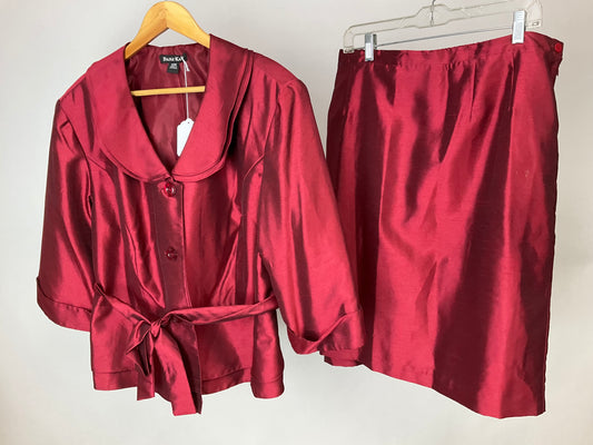 DANA KAY BURGUNDY SKIRT SUIT SZ 22W