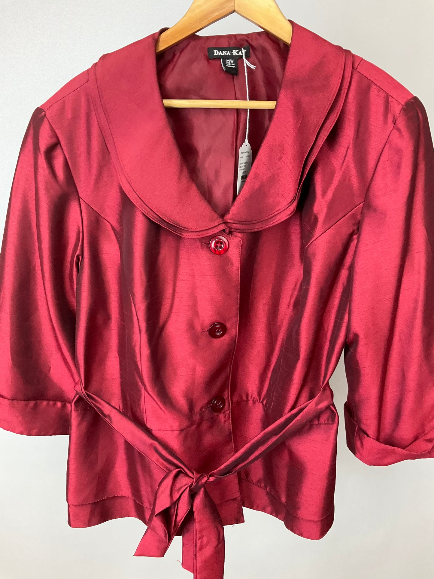 DANA KAY BURGUNDY SKIRT SUIT SZ 22W