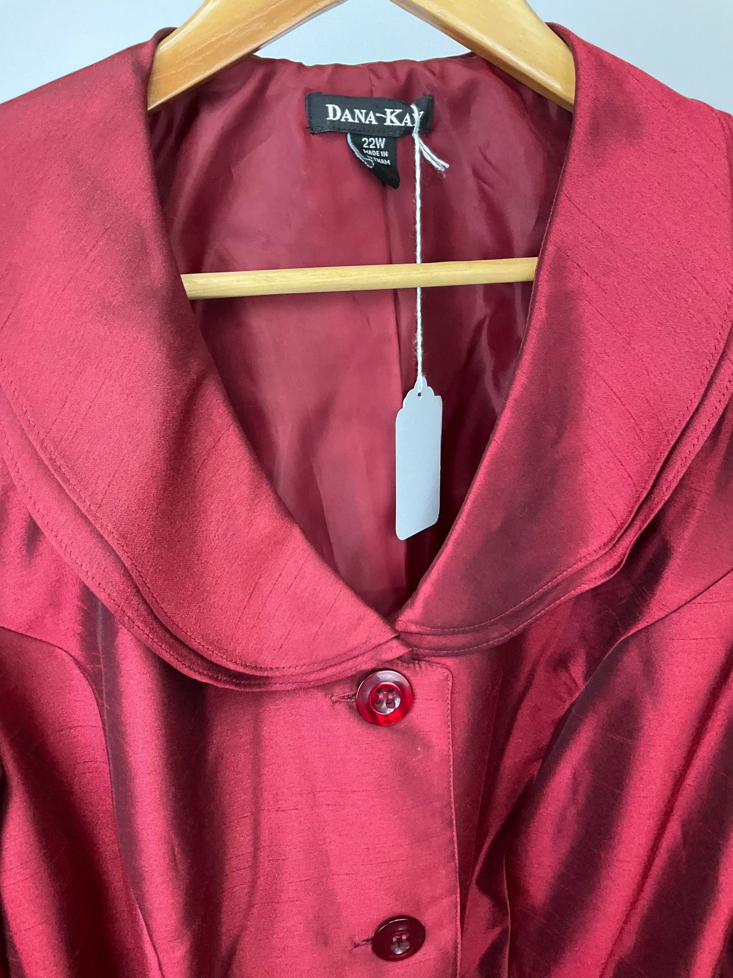 DANA KAY BURGUNDY SKIRT SUIT SZ 22W