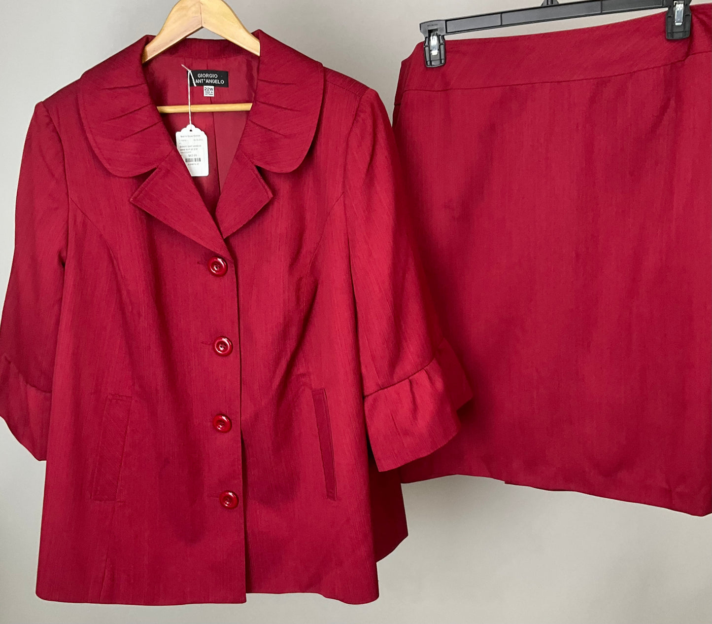 GIORGIO SANT’ ANGELO WINE SUIT SZ 22W