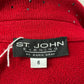 ST JOHN EVENING RED/BLACK SKIRT SUIT SZ 4/6