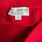 ST JOHN EVENING RED/BLACK SKIRT SUIT SZ 4/6