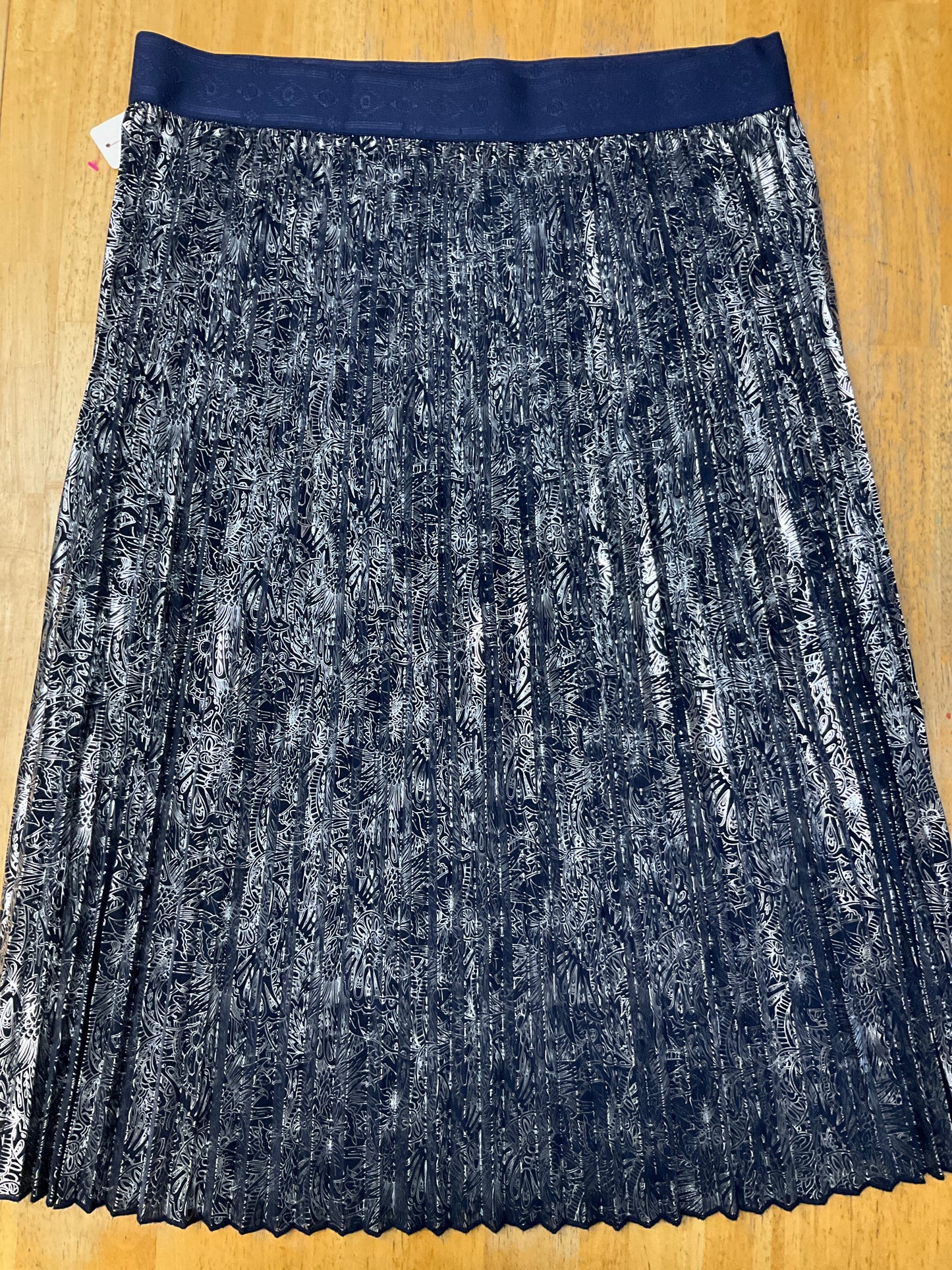 LULAROE BLUE SILVER SKIRT SZ 16-18
