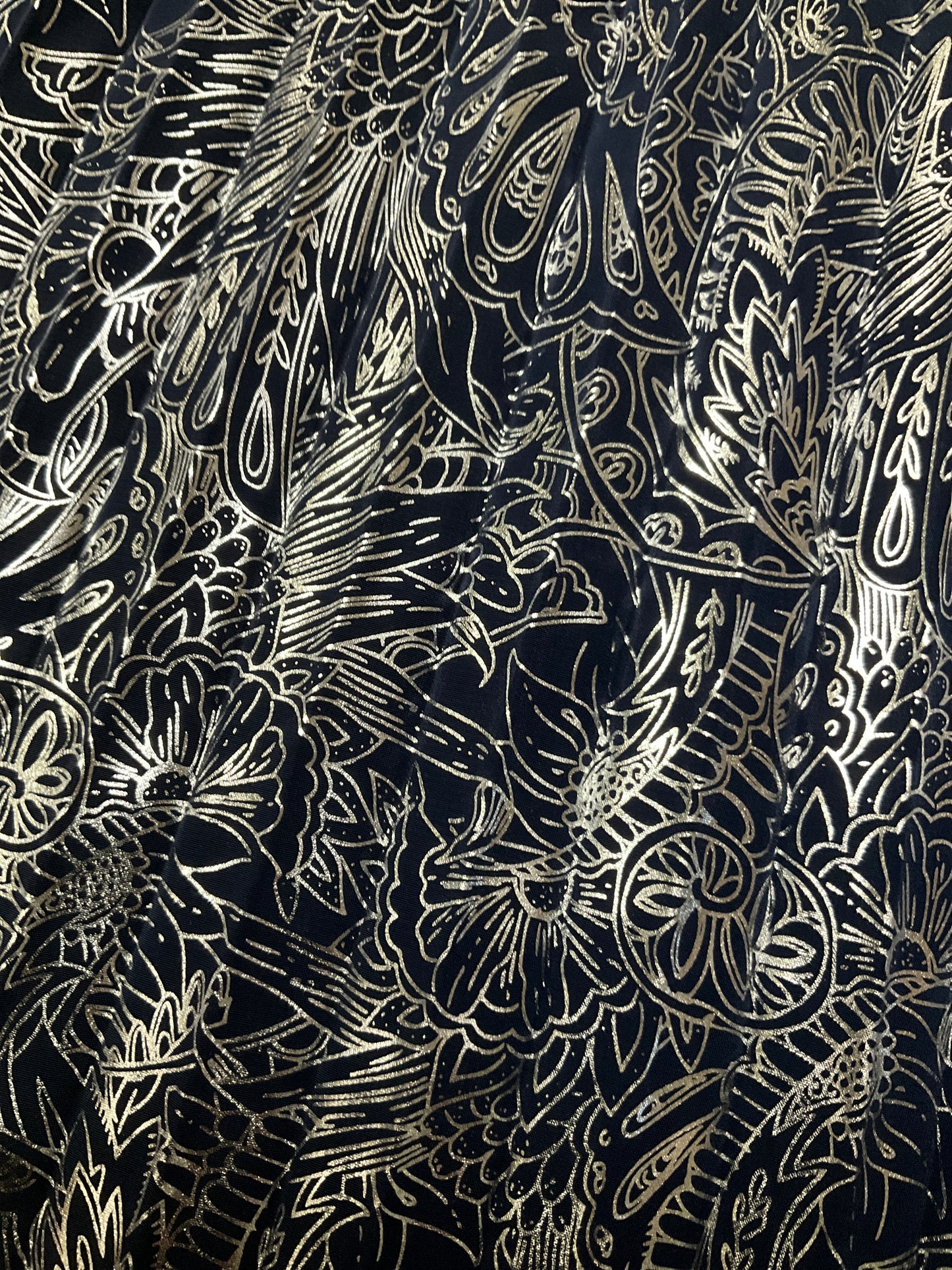 LULAROE BLUE SILVER SKIRT SZ 16-18