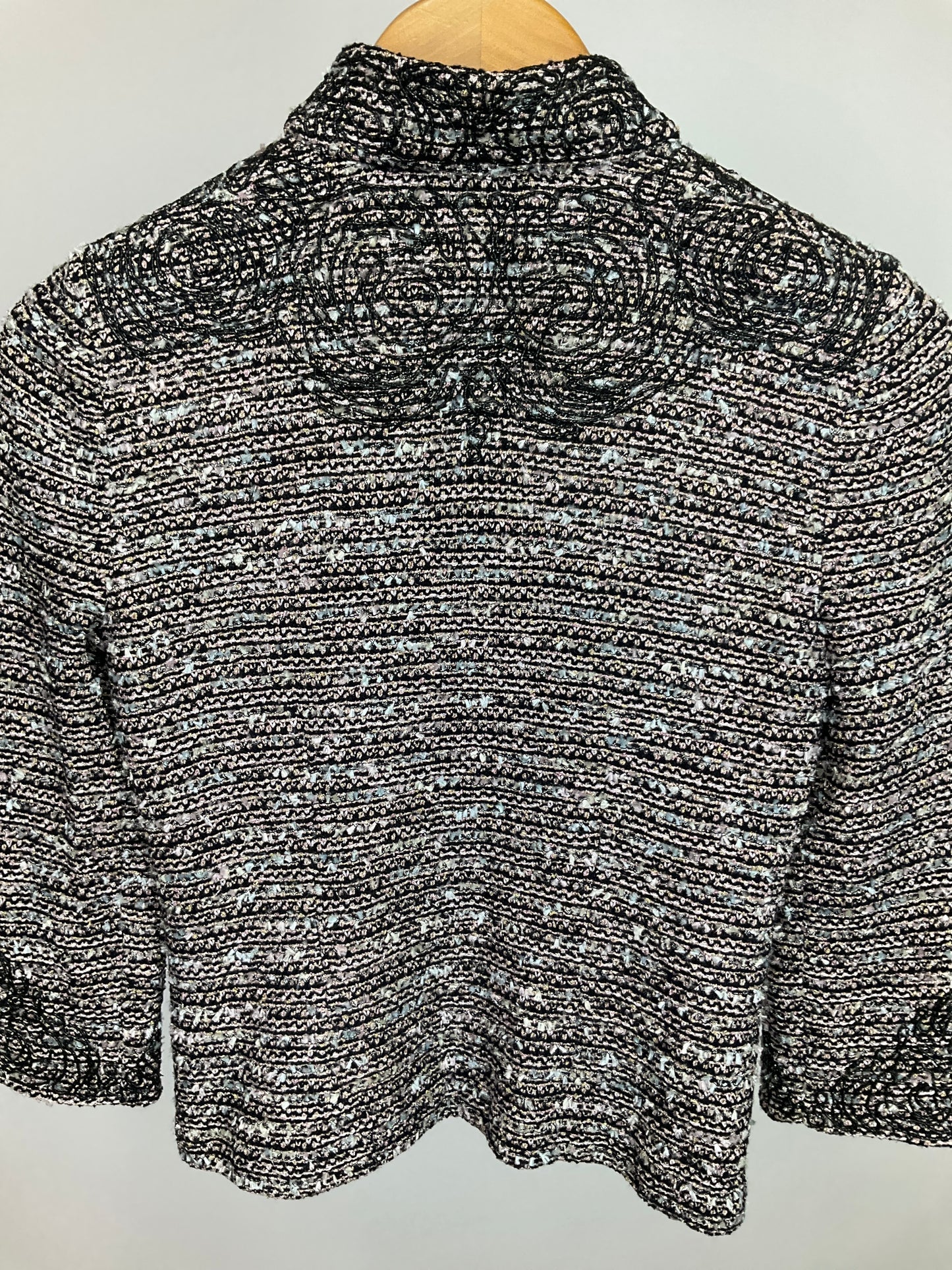 ST JOHN COUTURE SILVER BLAZER SZ 2