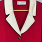 ST JOHN COLLECTION RED CREAM SKIRT SUIT SZ 12-14