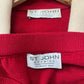 ST JOHN COLLECTION RED CREAM SKIRT SUIT SZ 12-14