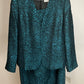 KASPER TEAL/BLACK DRESS SUIT SZ 10/14