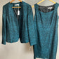 KASPER TEAL/BLACK DRESS SUIT SZ 10/14