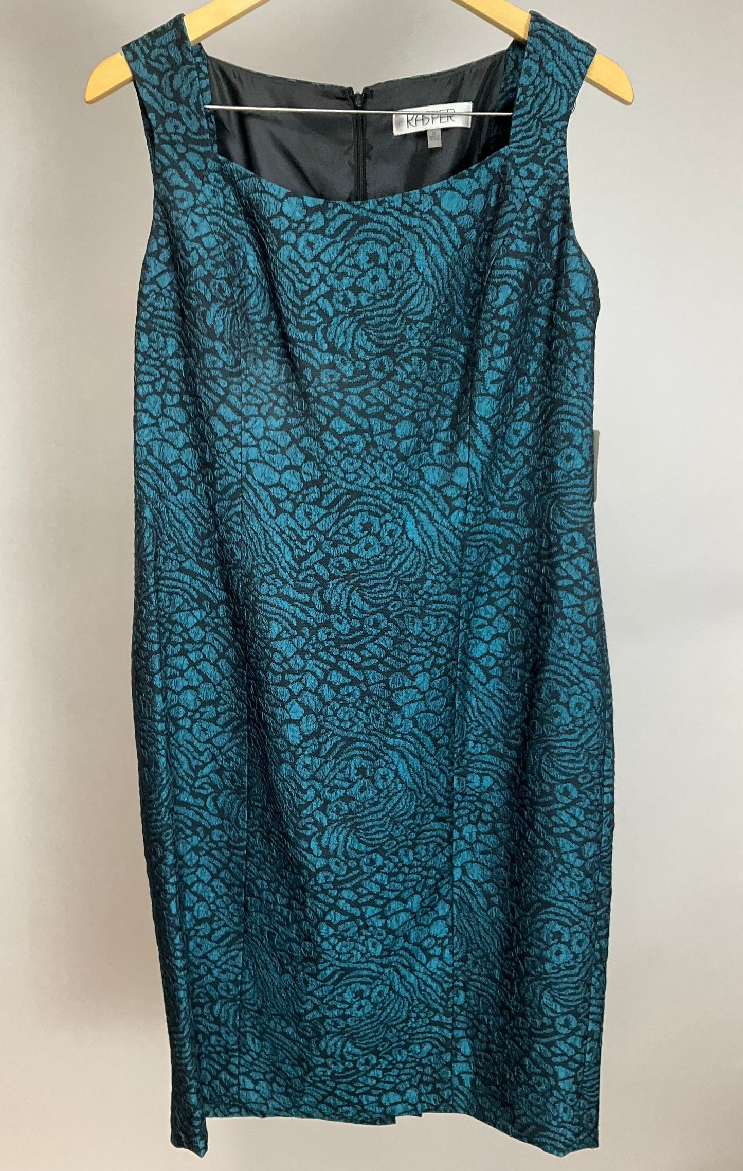 KASPER TEAL/BLACK DRESS SUIT SZ 10/14