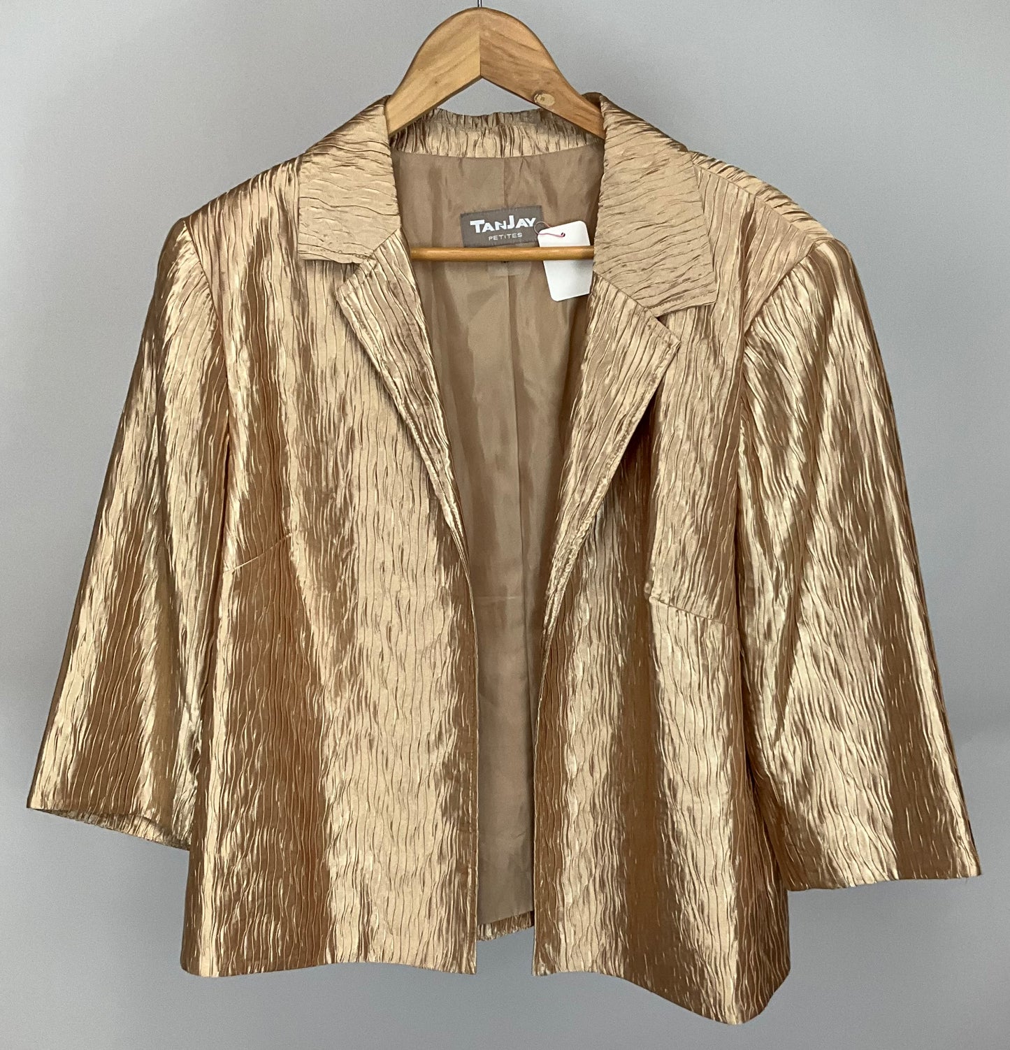 TAN JAY GOLD BLAZER SZ 14P