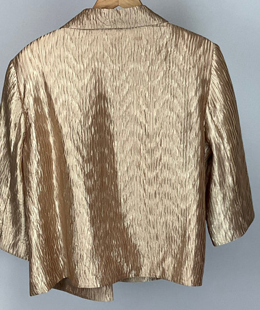 TAN JAY GOLD BLAZER SZ 14P