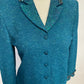 ST JOHN COLLECTION TEAL SKIRT SUIT SZ 6