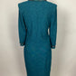 ST JOHN COLLECTION TEAL SKIRT SUIT SZ 6