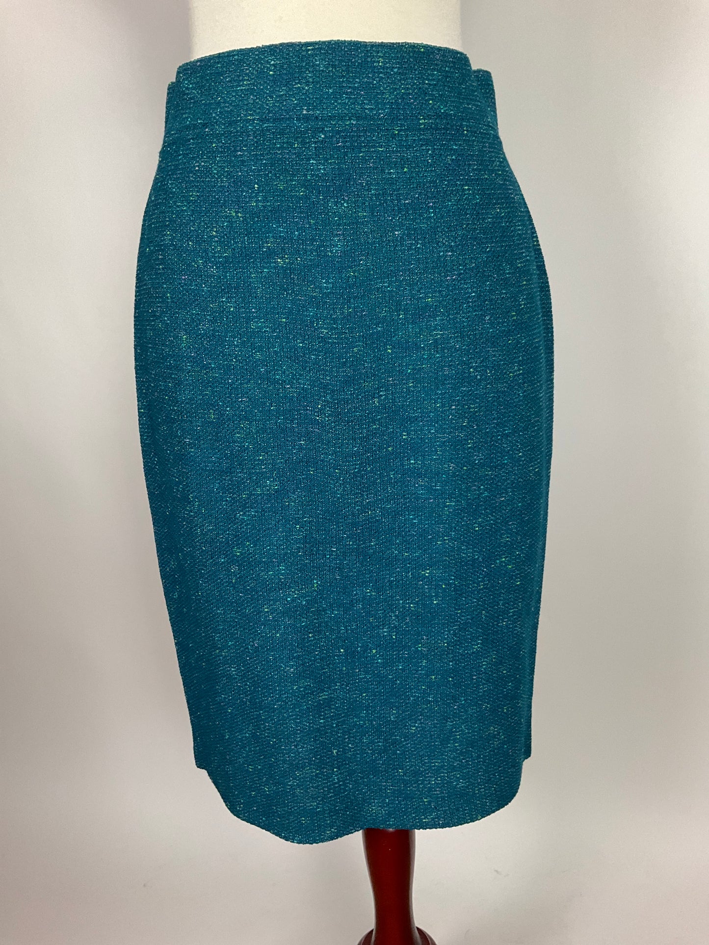 ST JOHN COLLECTION TEAL SKIRT SUIT SZ 6