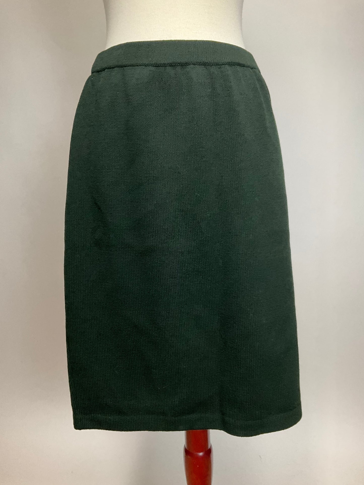 ST JOHN COLLECTION HUNTER GREEN SKIRT SUIT SZ 10