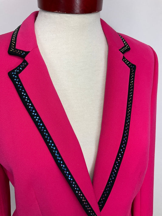 ANNE KLEIN PINK/BLACK BLAZER SZ 6