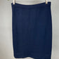 ST JOHN BASICS BLUE SKIRT SUIT SZ 14