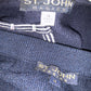 ST JOHN BASICS BLUE SKIRT SUIT SZ 14