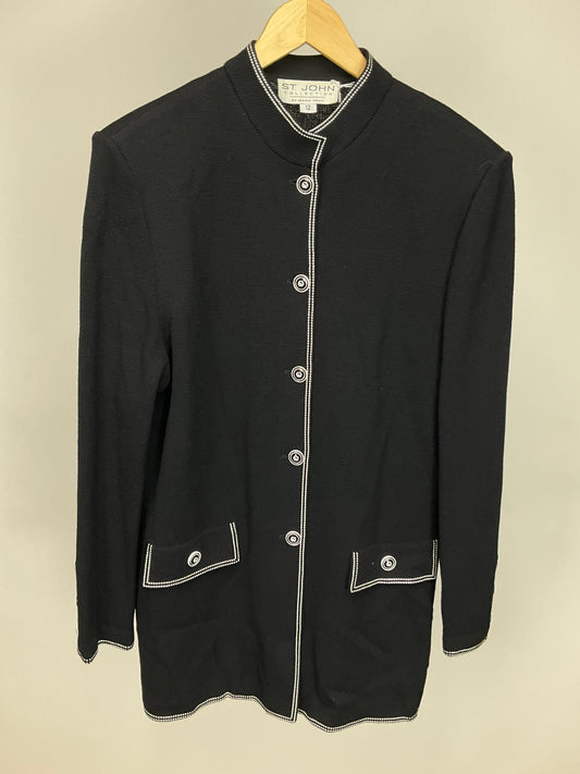 ST JOHN COLLECTION BLACK BLAZER SZ 12
